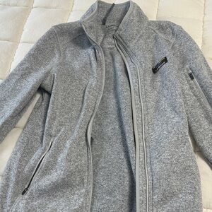 L.L. Bean Heather Gray Zip-Up Fleece